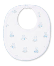 Load image into Gallery viewer, Bear Snuggles Bib - Blue
