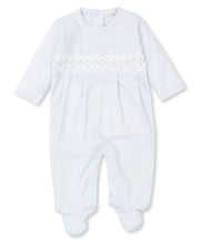 Load image into Gallery viewer, Hand Smocked Footie - Blue
