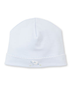 Lovely Lambs Embroidered Hat - Blue