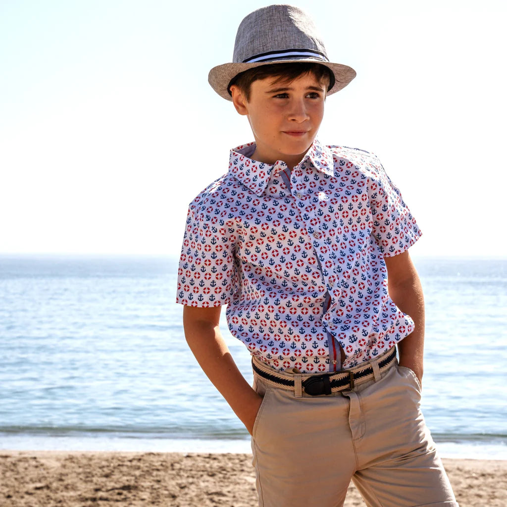 Nautical Short-Sleeve Shirt