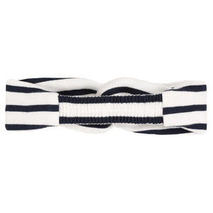 Baby Striped Headband- White and Navy