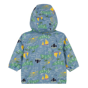 Boat Print Hooded Jacket