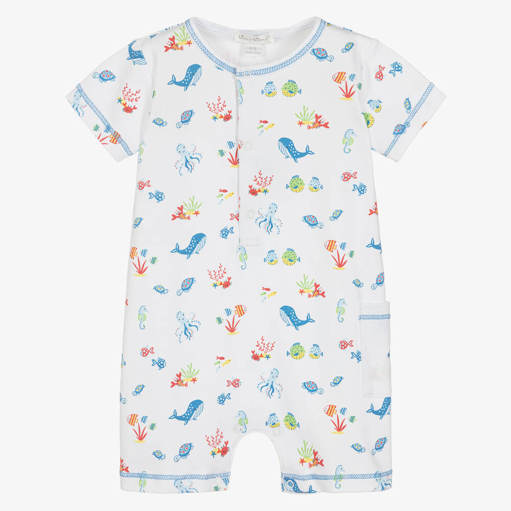 Deep Sea Divers Short Playsuit- Blue