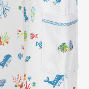 Deep Sea Divers Short Playsuit- Blue