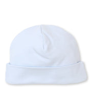 Load image into Gallery viewer, Hand Smocked Light Blue Baby Hat
