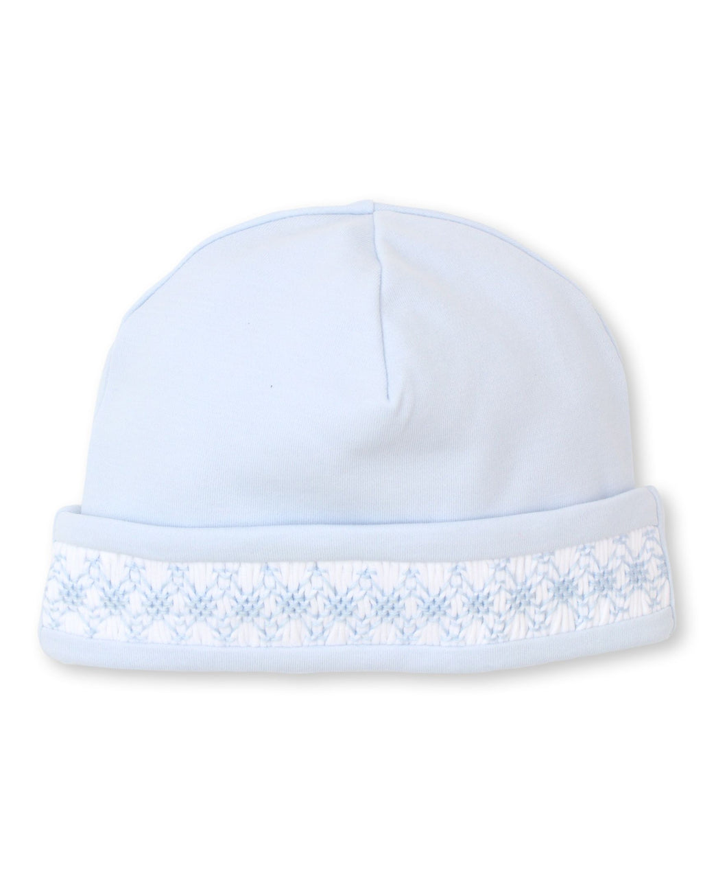 Hand Smocked Light Blue Baby Hat