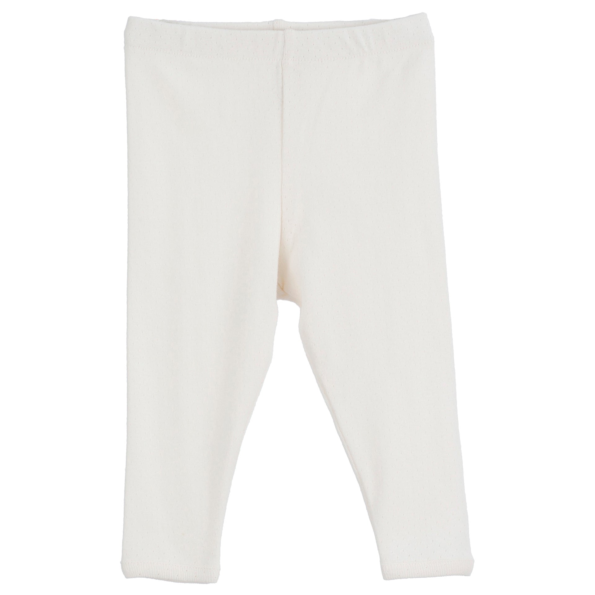 Organic Cotton Pointelle Leggings - Off-White – Pinwheels Nantucket