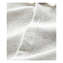 Load image into Gallery viewer, Grey Cotton Velour Footie
