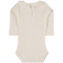 Load image into Gallery viewer, White Long Sleeve Onesie with Ruffle Collar
