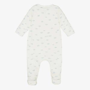 Cloud Print Footie with Attached Onesie