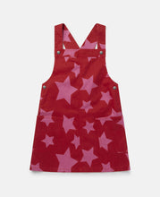 Load image into Gallery viewer, Denim Dungaree Dress with Stars
